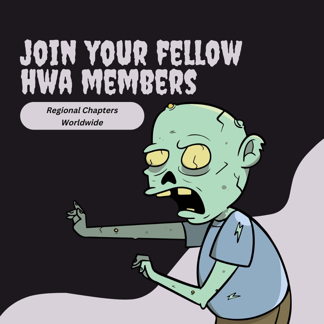 Are you a member of the HWA? Get the most out of your membership by finding and getting the support of your local chapter! horror.org/members-only/2…