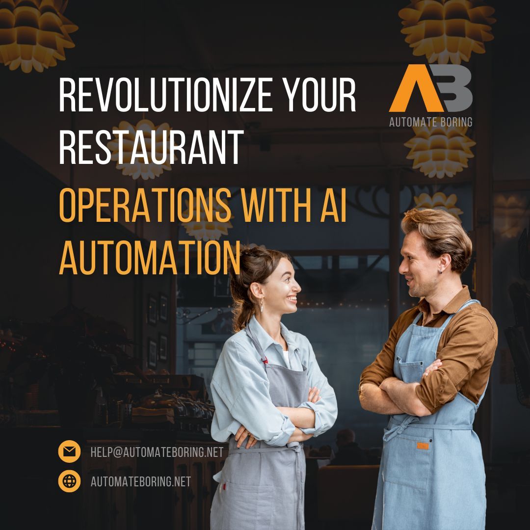 Restaurant Owners! 🍽️ Are you ready to revolutionize your restaurant operations and deliver exceptional dining experiences? Read the full article at buff.ly/49xqxMF #AI #Automation #RestaurantIndustry #Innovation #BusinessGrowth #AIinRestaurants #automationInRestaurants