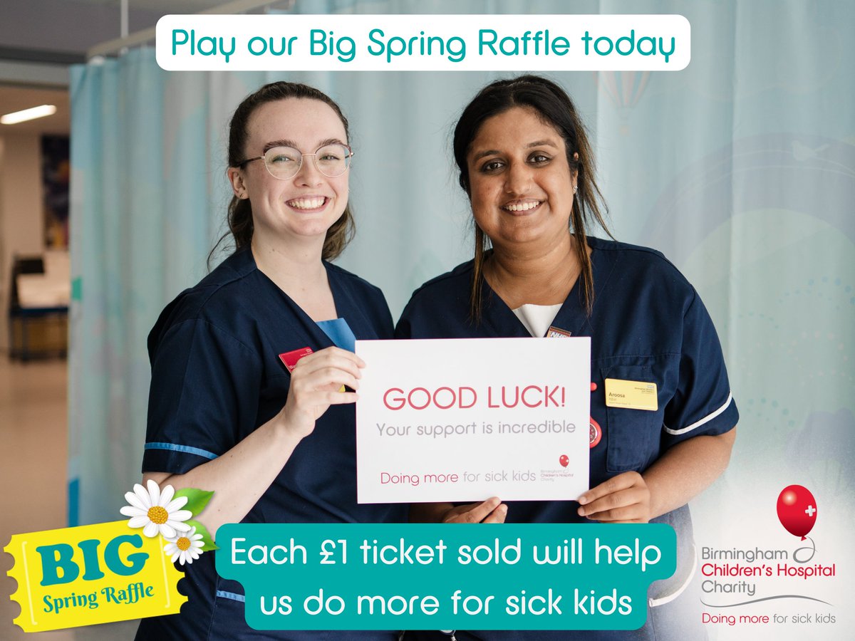 We made it to Friday! Maximise that Friday feeling and play our Big Spring Raffle for your chance to win one of seven incredible prizes worth over £5,000! Play today for our sick kids. orlo.uk/s6ujI