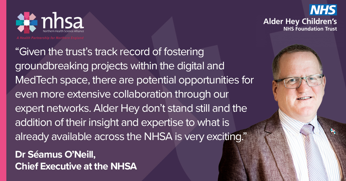 On Tuesday we celebrated @AlderHey becoming members of the NHSA with a site visit and discussions about how our new partnership can further advance research and innovation for the benefit of paediatric patients in the North of England. thenhsa.co.uk/2024/04/world-…