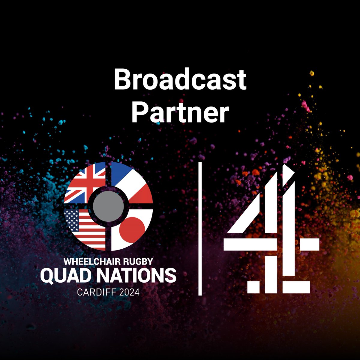 We are delighted to announce that @C4Sport will be broadcasting the 2024 Wheelchair Rugby #QuadNations! 🌎 Every match will be available to watch online entirely unrestricted, meaning it can be enjoyed globally. 🔗Find out more here: wrquadnations.com/channel-4-to-b…
