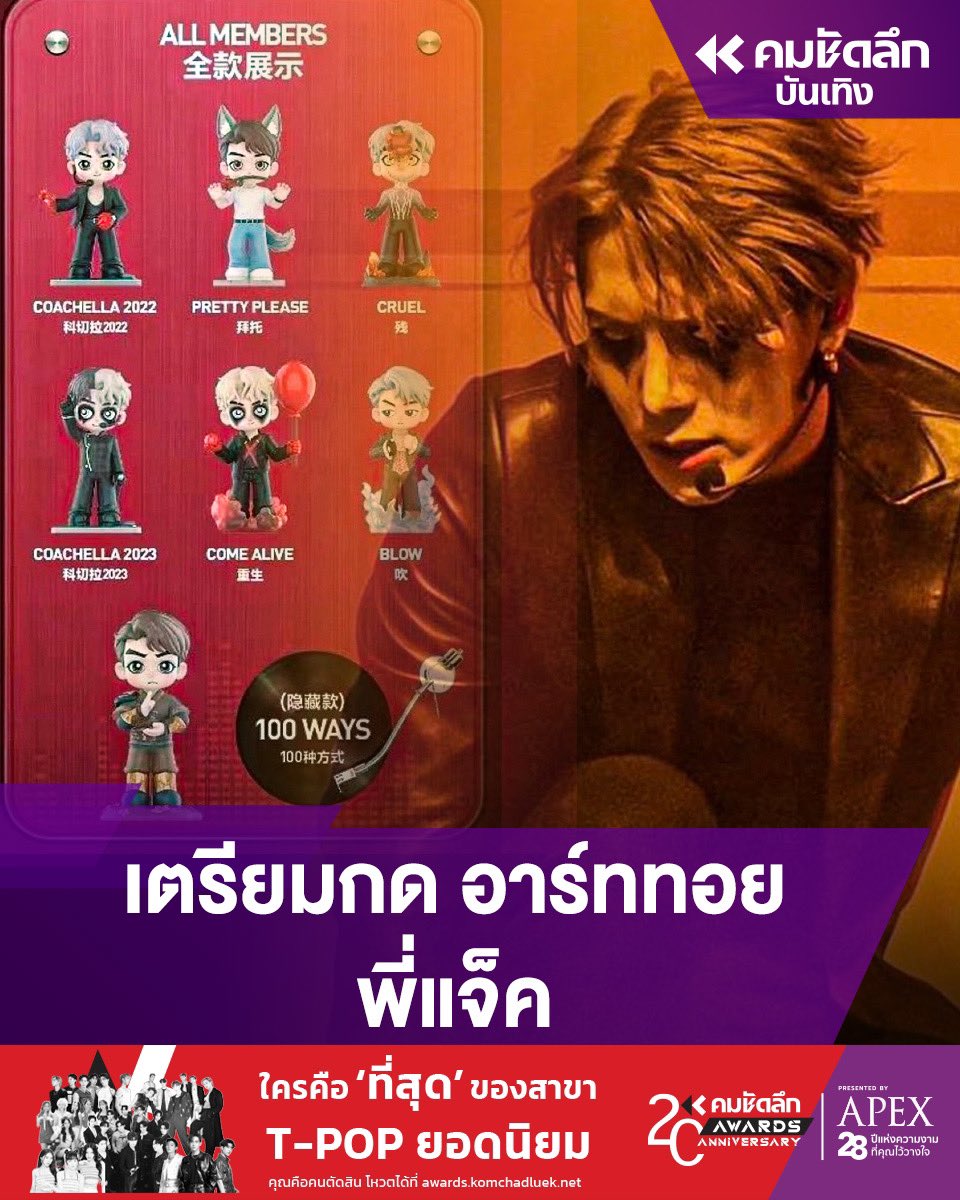 ของแทร่ 'แจ็คสัน หวัง' ย่อส่วน อาร์ททอย วอล์มนิ้วรอกดใน POP MART อ่านต่อ: komchadluek.net/entertainment/… #PopmartxJacksonWang #Popmart #JacksonWang #แจ็คสันหวัง #ArtToy