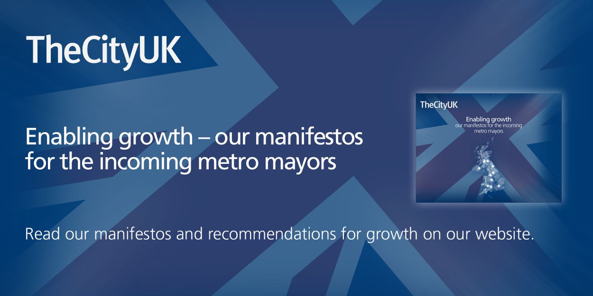Ahead of the local government elections on 2 May, read our manifestos for the incoming metro mayors outlining three key areas for action, enabling financial and professional services to drive greater growth and prosperity across the regions. thecityuk.com/our-work/enabl…