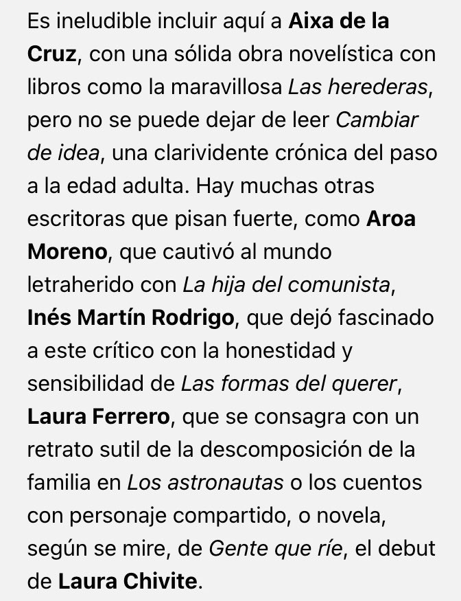 Qué bonito estar, en un texto tan especial, al lado de @AroaMD, de Aixa de la Cruz, de @Lau_Ferrero y de Laura Chivite. ¡Gracias, @Malcolm_9! ✨ epe.es/es/abril/20240…