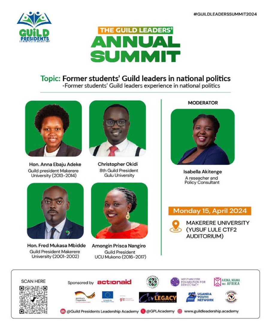At the upcoming #GuildLeadersSummit2024 the topic “Former students’ Guild Leaders in national politics” will be Moderated by @akitengisabella