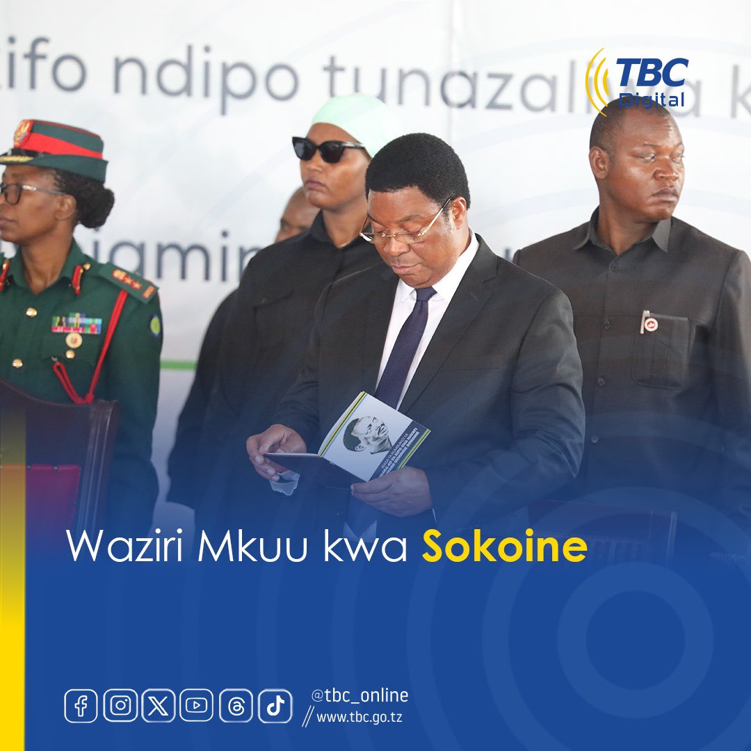 TBConlineTZ's tweet photo. Waziri Mkuu kwa Sokoine
Waziri Mkuu Kassim Majaliwa akiwa katika Kumbukizi ya miaka 40 ya kifo cha aliyekuwa Waziri Mkuu wa Jamhuri ya Muungano wa Tanzania, Hayati Edward Moringe Sokoine katika Kijiji cha Enguiki kilichopo Monduli mkoani Arusha
#Arusha #Sokoine #Monduli https://t.co/k55ZkF37Dq