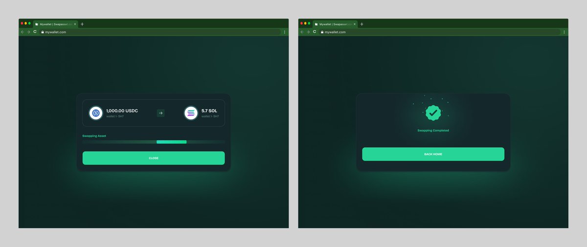 Modals exploration ✨✨ designed a web3 swap asset modal