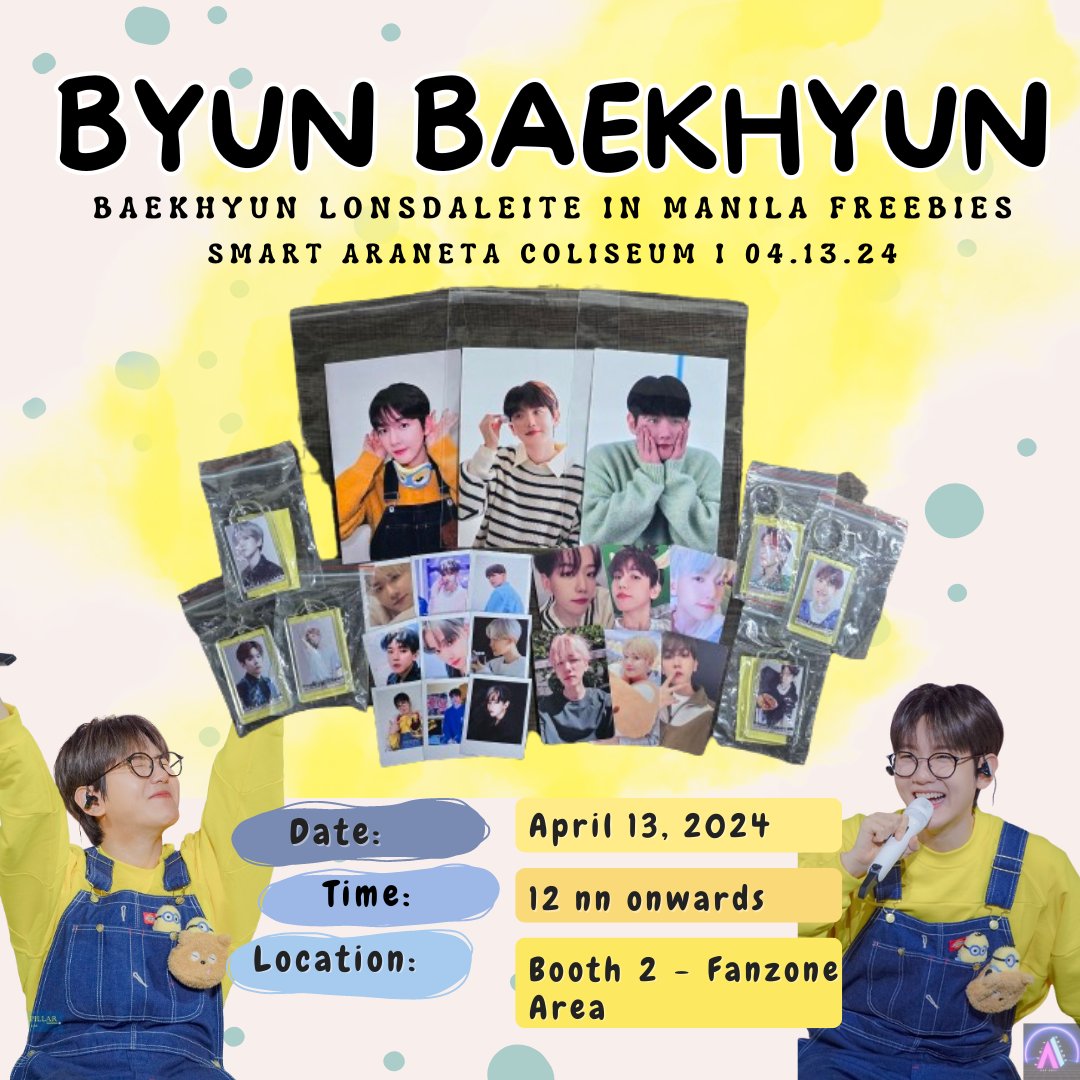 Freebies alert for our #EXOLARCADE faaam! 🙋‍♀️

Here's our fan support for our one & only BYUN BAEKHYUN! 💕🎉
See you tomorrow at the FAN ZONE AREA and catch some freebies from us on Booth#2. 😉

See you all there! 🫶
#LONSDALEITEinMNL #LonsdaleiteinManila 
#2024BaekhyunAsiaTour