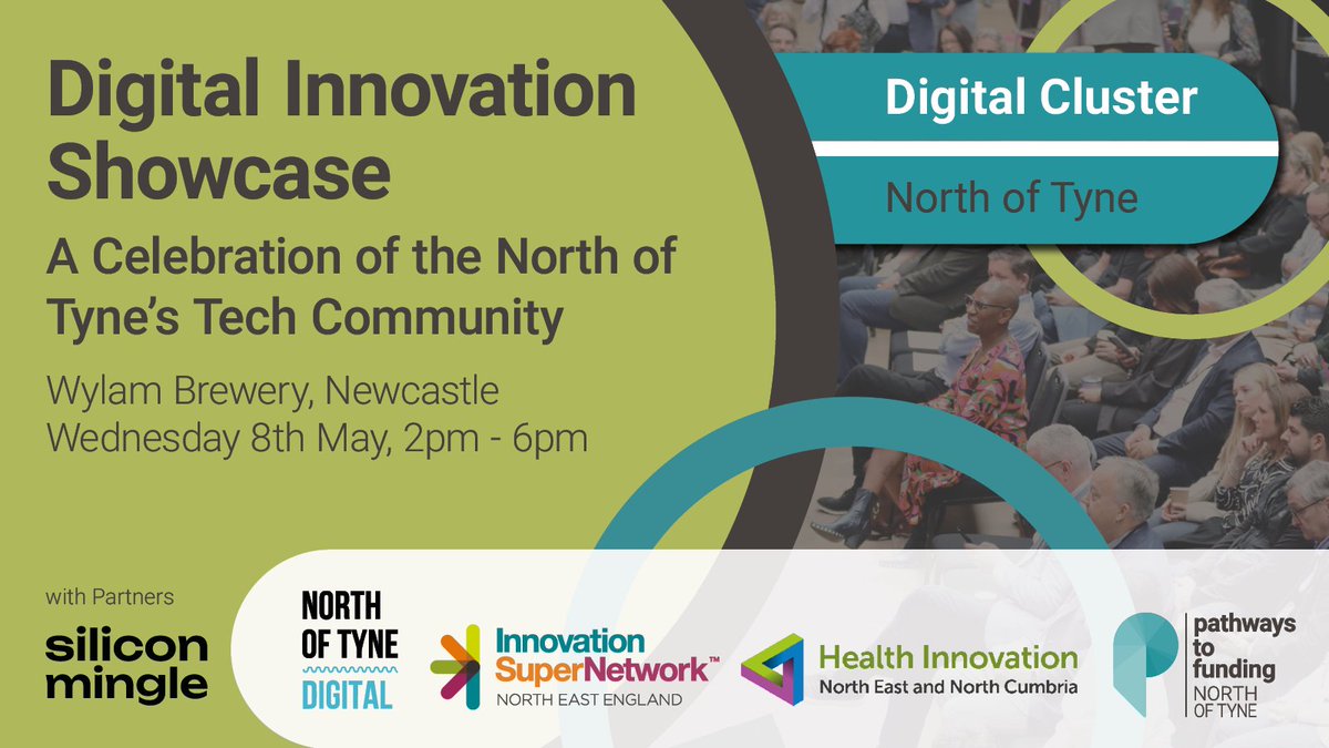 We are excited to announce Silicon Mingle are partnering with us to bring you our Digital Clusters North of Tyne Showcase They will be joining us for our celebrations and bringing you a special 'Mini Mingle' to close the day! Find out more 👉 eventbrite.co.uk/e/digital-inno…