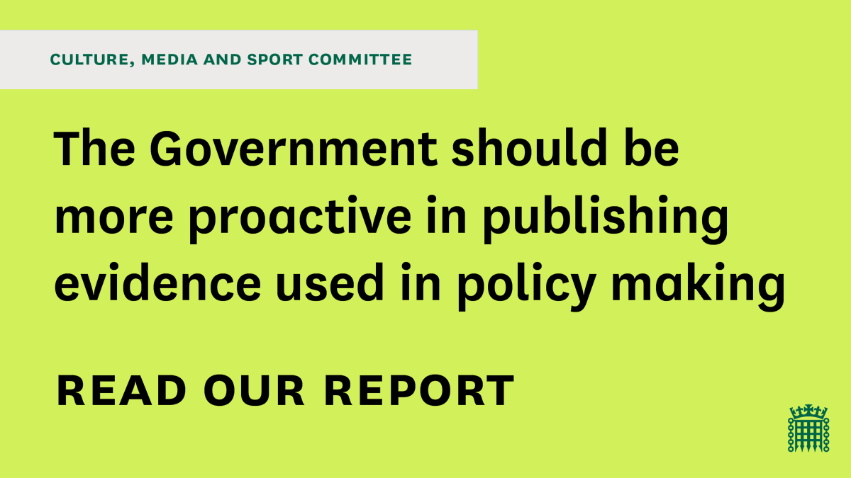 ✍️ A more open approach to publicising the evidence behind decisions will improve public trust in policy direction. 📢 Read our report: publications.parliament.uk/pa/cm5804/cmse…