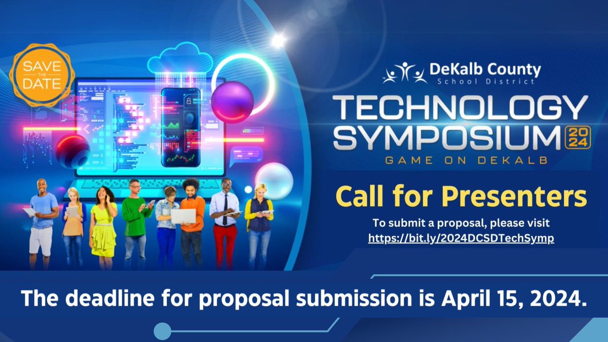 ✨😊 Friendly reminder to all #DCSD Educators ⏳ The deadline to submit proposals for the DCSD Tech Symposium is April 15. If you want to share & inspire your fellow educators, then submit your proposal here: bit.ly/2024DCSDTechSy…. 💻😁📱 #iLoveDCSD💙🧡 #TechSymposium24