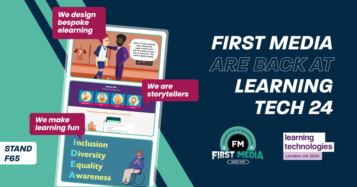 First Media | Bespoke eLearning (@firstmediateam) on Twitter photo We are excited to be back at Learning Tech next week! Come chat to the team on Stand F65 about all things eLearning <a href="/LearnTechUK/">LearningTechnologies</a> #LT24 #LnD #elearning We are excited to be back at Learning Tech next week! Come chat to the team on Stand F65 about all things eLearning <a href="/LearnTechUK/">LearningTechnologies</a> #LT24 #LnD #elearning