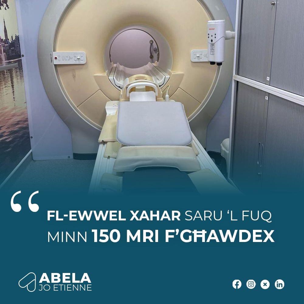 In the first month of its implementation, more than 1️⃣5️⃣0️⃣ people benefited from the MRI in Gozo. #saħħa • #health