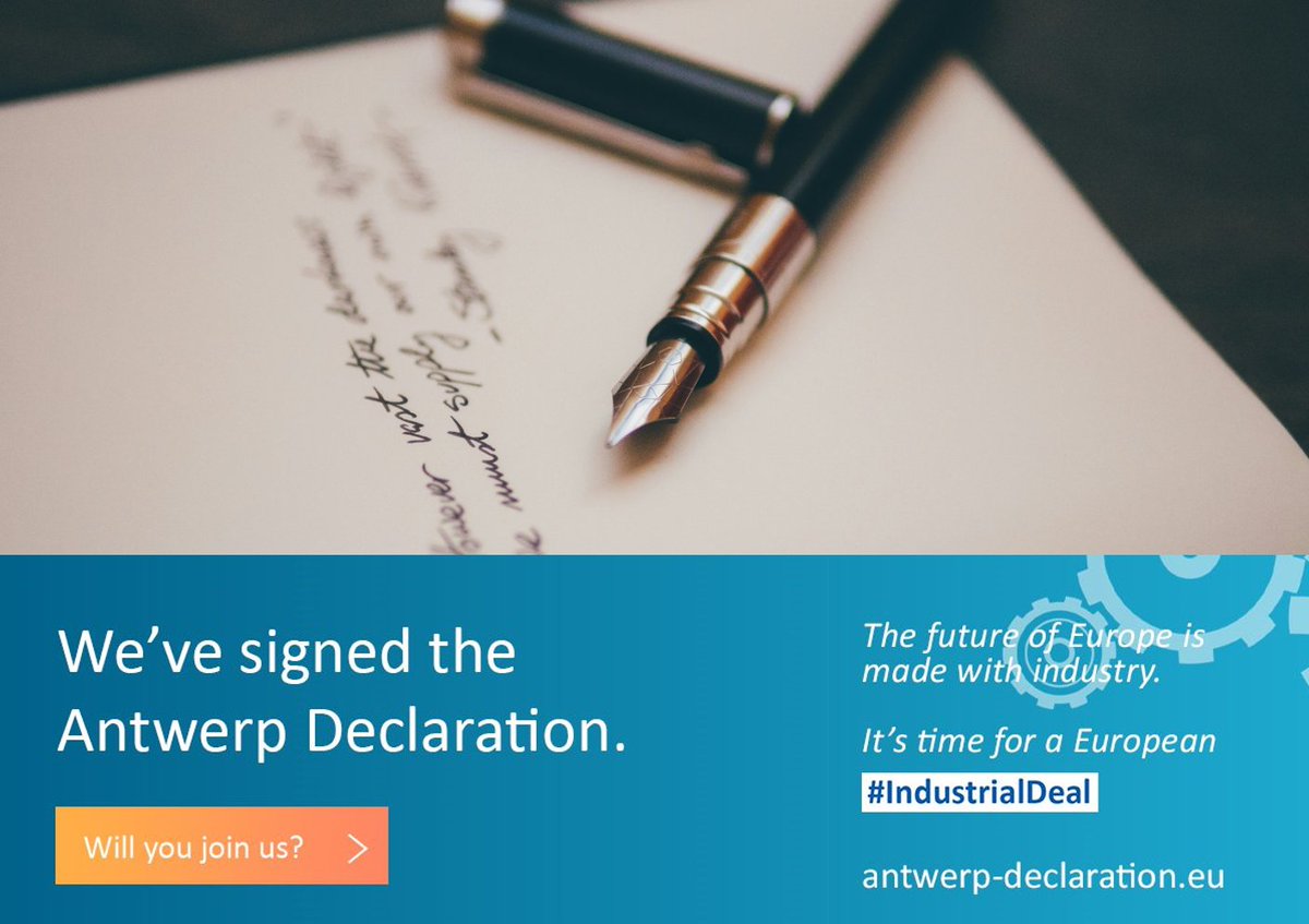 In less than 6 weeks, #AntwerpDeclaration has reached 1000 signatures. Such a milestone reinforces the call for a European #IndustrialDeal. 

✅We must complement the Green Deal with actions fostering EU #competitiveness. 

✅We must keep high-quality jobs for workers in Europe.