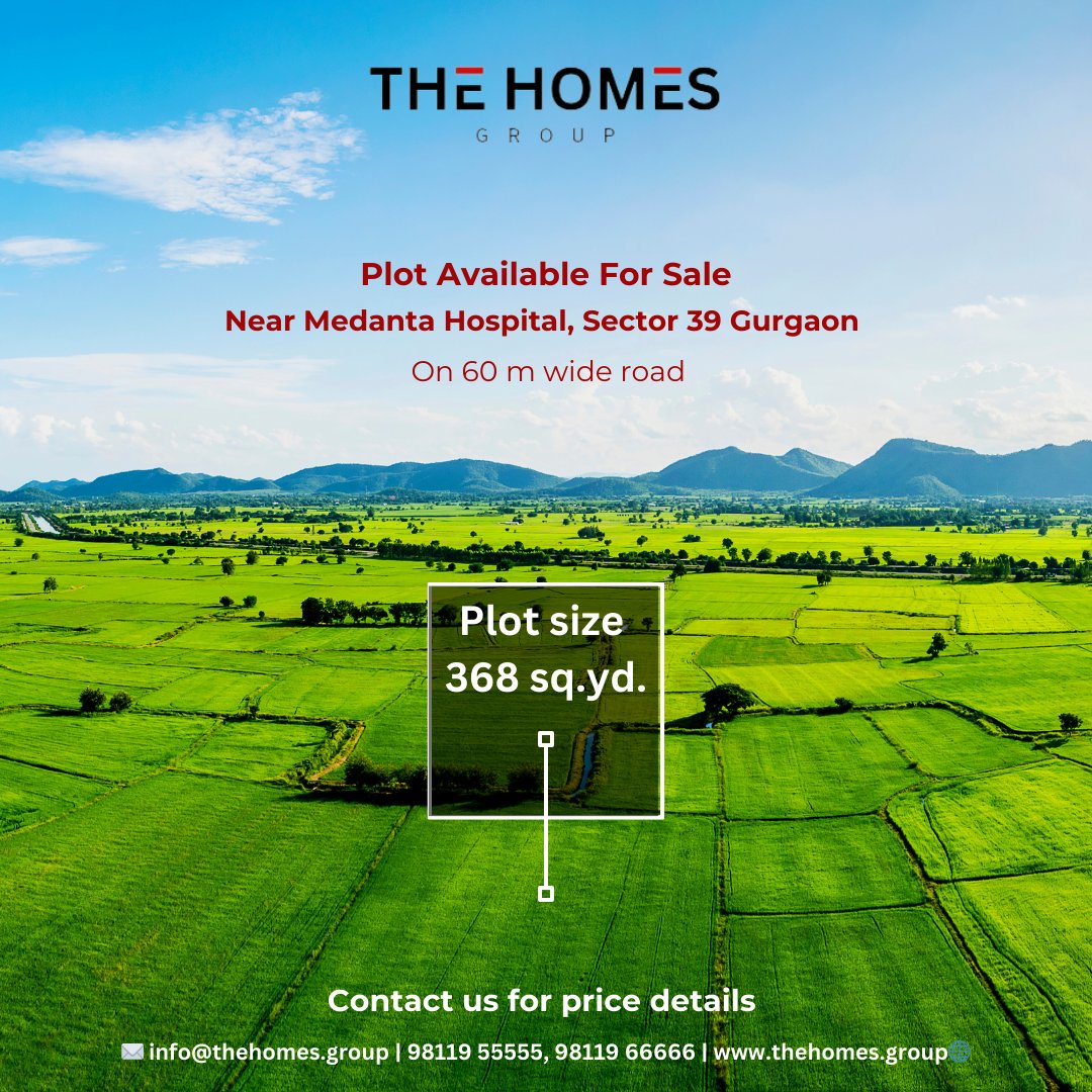 Plot Available For Sale, Near Medanta Hospital 
Sector 39, Gurgaon ..

Plot size- 368 sq.yd.

#homes #plot #residentialplot #commercialplot #plotforsale #gurgaonproperty #propertymanagement #residential #commercial #land #investment
