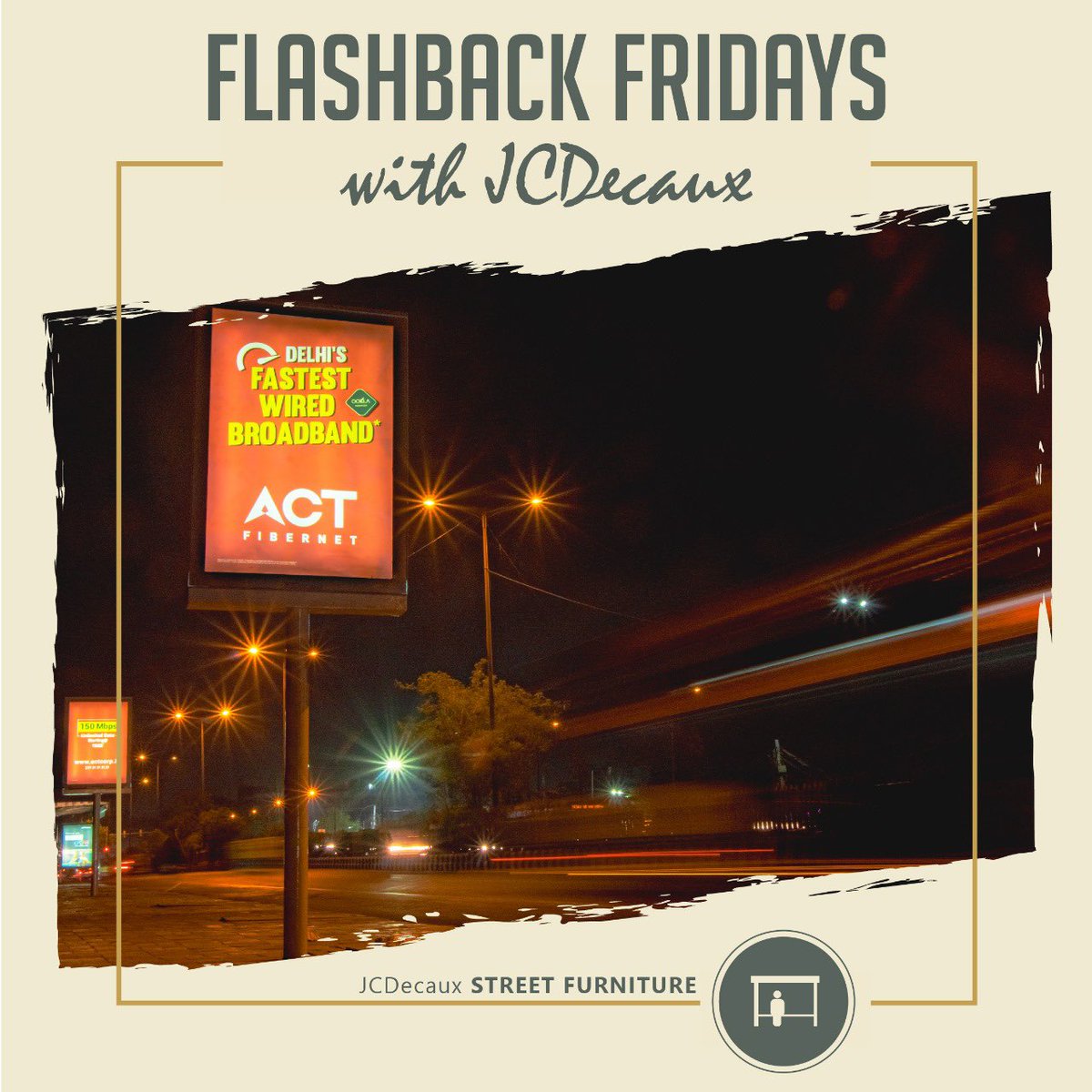 Reflecting on the days when Delhi’s poles weren’t just supporting the city’s infrastructure, but also elevating its digital IQ with ACT Fibernet! 🛜📱

#FlashbackFriday #ACTFibernet #JCDecauxIndia #JCDecauxDelhi #OutdoorAdvertising #StreetAdvertising #JCDecauxCreativity