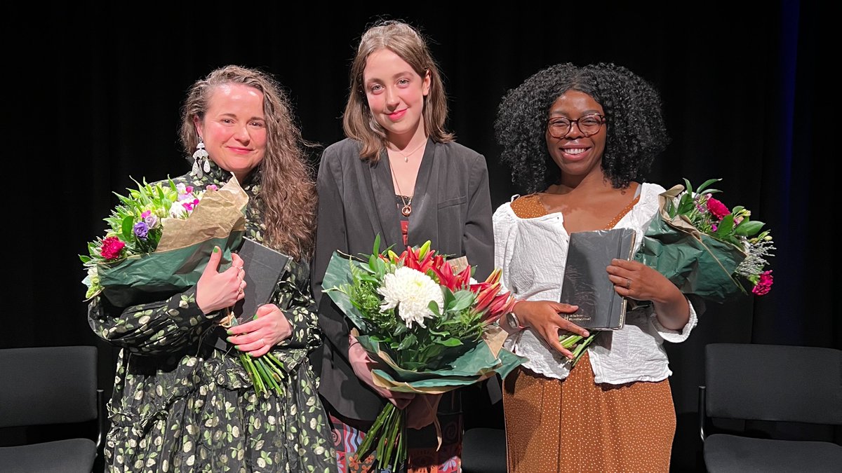 The @ByreTheatre, in partnership with @Pwrightsstudio and @PITLOCHRYft, are proud to announce the winner of the 2024 St. Andrews Playwriting Award: Milly Sweeney with Water Colour, commissioned for a Spring 2025 run. (Feat. recipients Samantha Robinson and Michelle Hopewell)