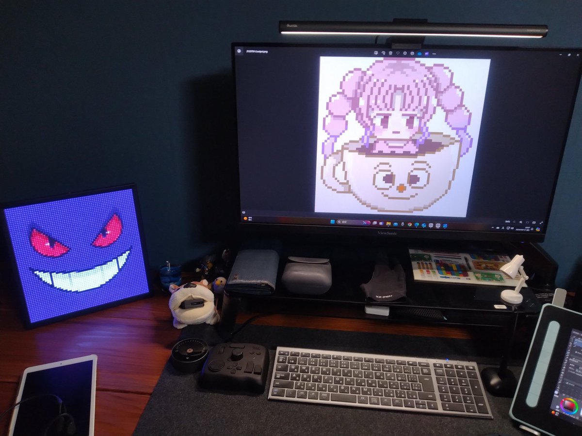 kyohein_hein's tweet photo. 兎々世えにさん(@ ENY_vtuber)にドット絵を依頼したらめちゃかわで届きました🙂
えにさんありがとう✨
左のゲンガーの所に入れたいけど
入れ方が分からぬ🫠
#兎々世えに #ドット絵 #Divoom #Pixoo64 https://t.co/a5hKLrsFC1