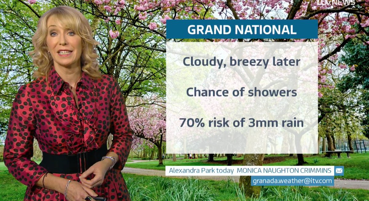 VIDEO: #weather for #NWEngland and the #isleofman @GranadaReports ...and of course #LadiesDay at #Aintree and the #GrandNational2024 #byebye itv.com/news/granada/w…