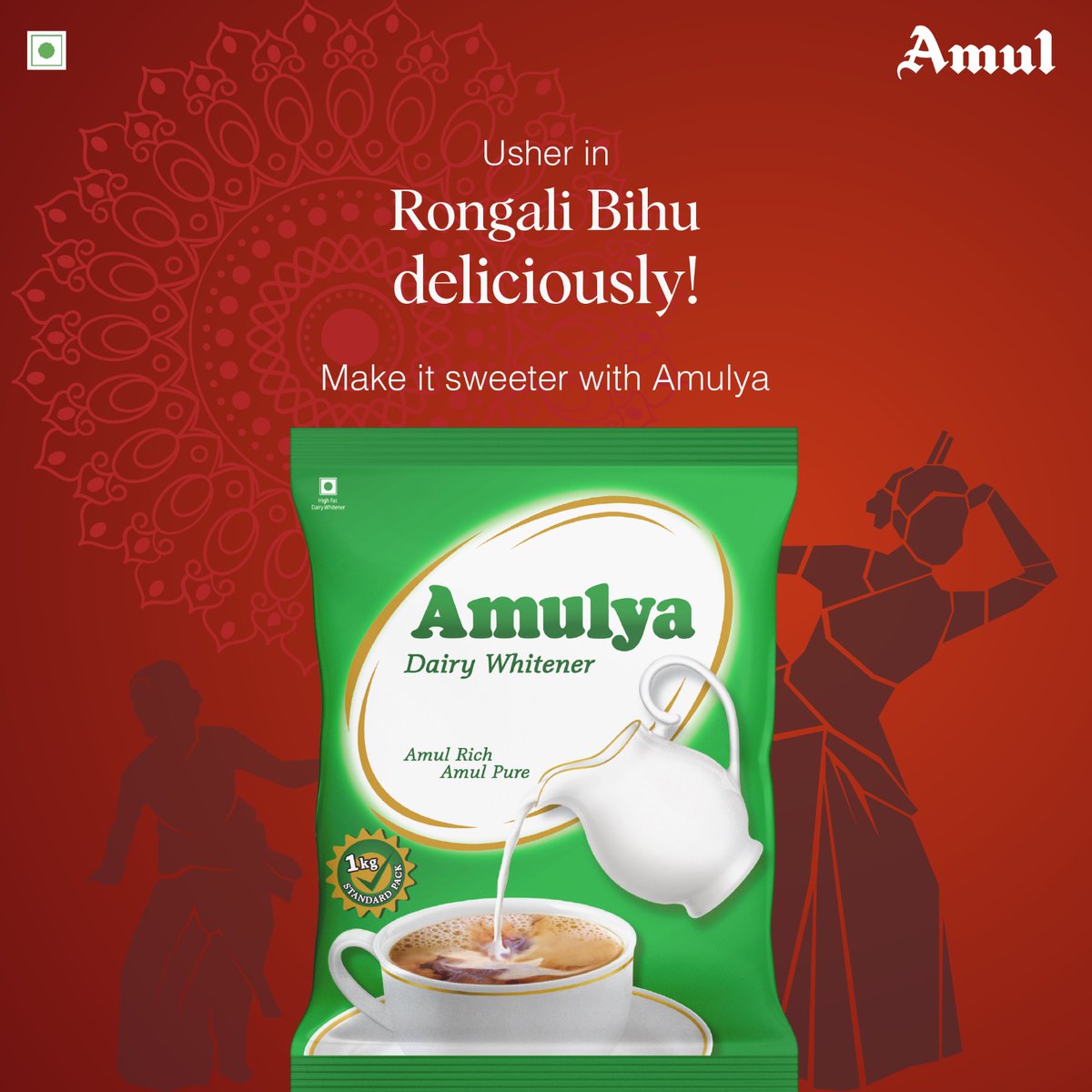 Bihu is a time for feasting, family, and fun. And what a better way to celebrate than with a delicious treat made with Amulya. #Amul #Amulya #Bihu #AssameseNewYear #Celebrations #Indiansweets #Desserts