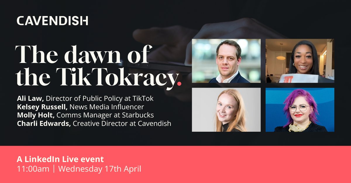 ‘The dawn of TikTokracy’ is among us. But what does this mean for brands, politicians, and the media? Find out on Wednesday, 17th April for our latest LinkedIn live event and hear from our star-studded lineup of industry experts. Book your spot here: lnkd.in/enAFr8v5