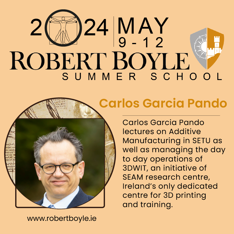 RobertBoyleFRS's tweet photo. Carlos Garcia Pando - 3DWIT manager @SETUIreland, will speak at the #RBSS24 about combining maths and art with the 3D printing technology. #3Dprinting #mathsandart
Booking and programme at https://t.co/Y7Gva02QyP
@LismoreHC
@WaterfordCounci https://t.co/W0DlrzmWGj