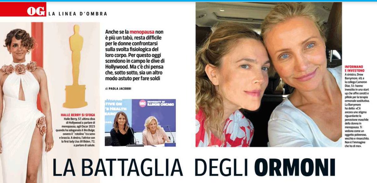 Se le dive di #Hollywood dichiarano guerra al tabù della menopausa. Su #OggiSettimanale in edicola