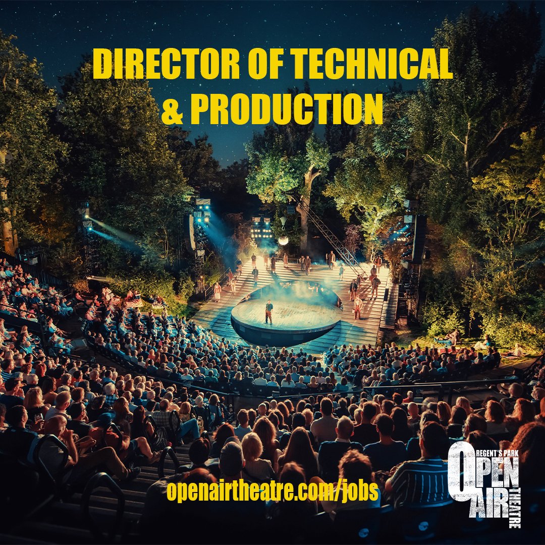 We're looking for an enthusiastic, committed and collaborative Director of Technical & Production to join our team. If you're interested, read more and apply on our website! openairtheatre.com/jobs