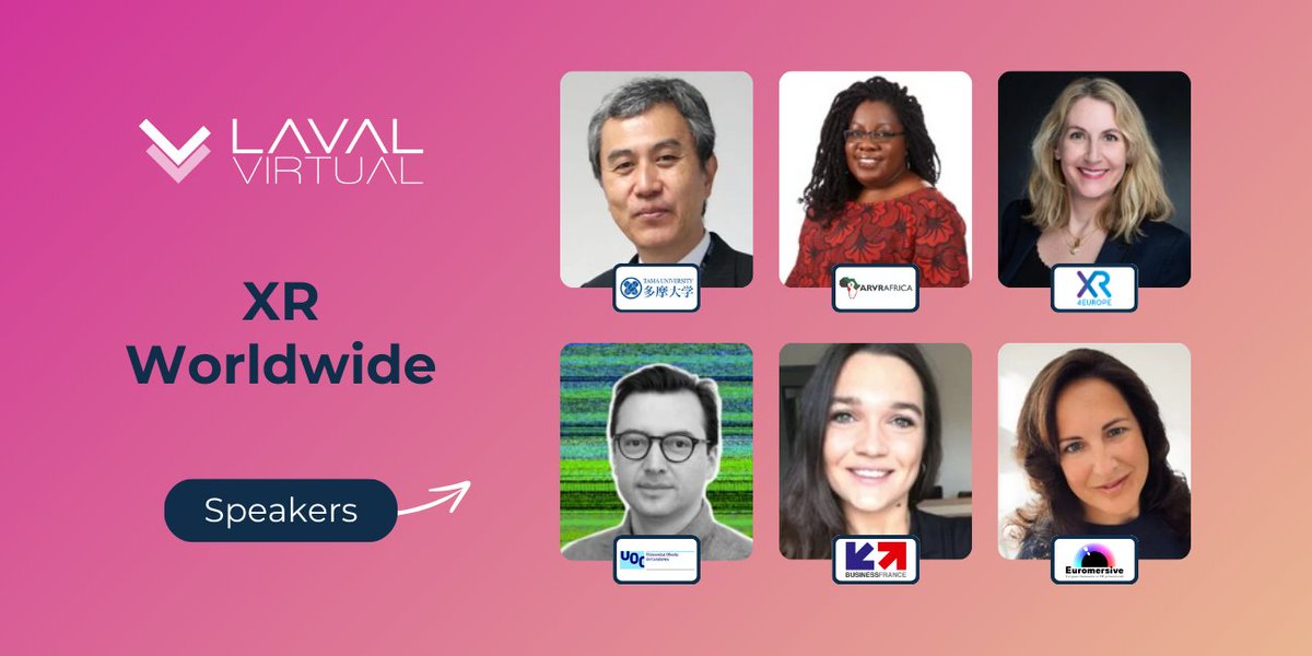 Laval Virtual (@lavalvirtual) on Twitter photo #XR WORLDWIDE
⏰ From 01:30 pm to 03:00 pm
Last #conference of #LavalVirtual is about to start!
👉 A closer look on XR practices & uses around the world
With Tama University, <a href="/ARVRAfrica/">ARVR Africa</a>, XR4 Europe, <a href="/UOCuniversitat/">UOCuniversitat</a>, <a href="/businessfrance/">Business France</a> & <a href="/gatherverse/">GatherVerse</a> #XR WORLDWIDE
⏰ From 01:30 pm to 03:00 pm
Last #conference of #LavalVirtual is about to start!
👉 A closer look on XR practices & uses around the world
With Tama University, <a href="/ARVRAfrica/">ARVR Africa</a>, XR4 Europe, <a href="/UOCuniversitat/">UOCuniversitat</a>, <a href="/businessfrance/">Business France</a> & <a href="/gatherverse/">GatherVerse</a>