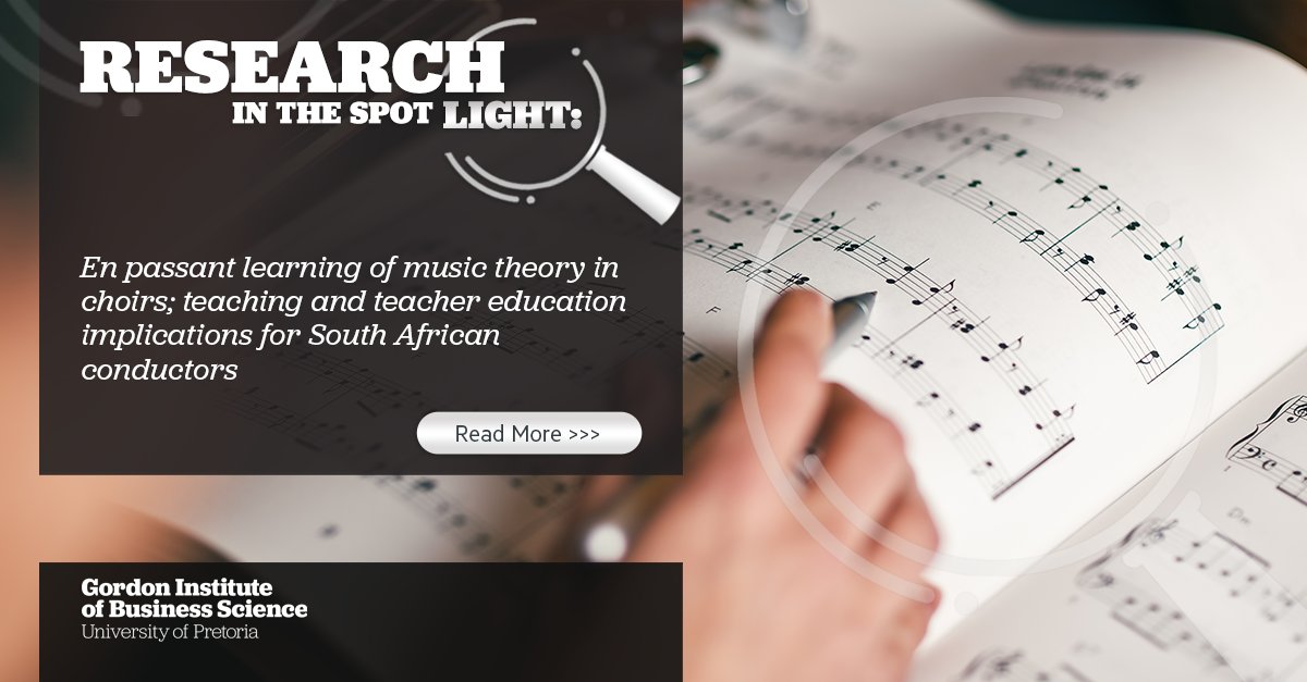 GIBS Alum Roy Page-Shipp co-authors this research unlocking harmony of Music Theory in choral performance - through insights from 15 SA conductors, discover the unanimous agreement on the significance of Music Theory for choristers. >> sciencedirect.com/science/articl… #GIBSResearch