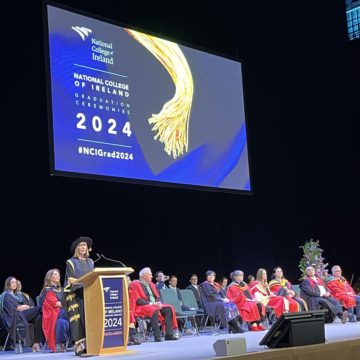 Professor Gina Quin, President of NCI, congratulates @PTECHIreland graduates, noting the core competence of “critical thinking” that is at the heart of Higher Education.

#NCIGrad2024
