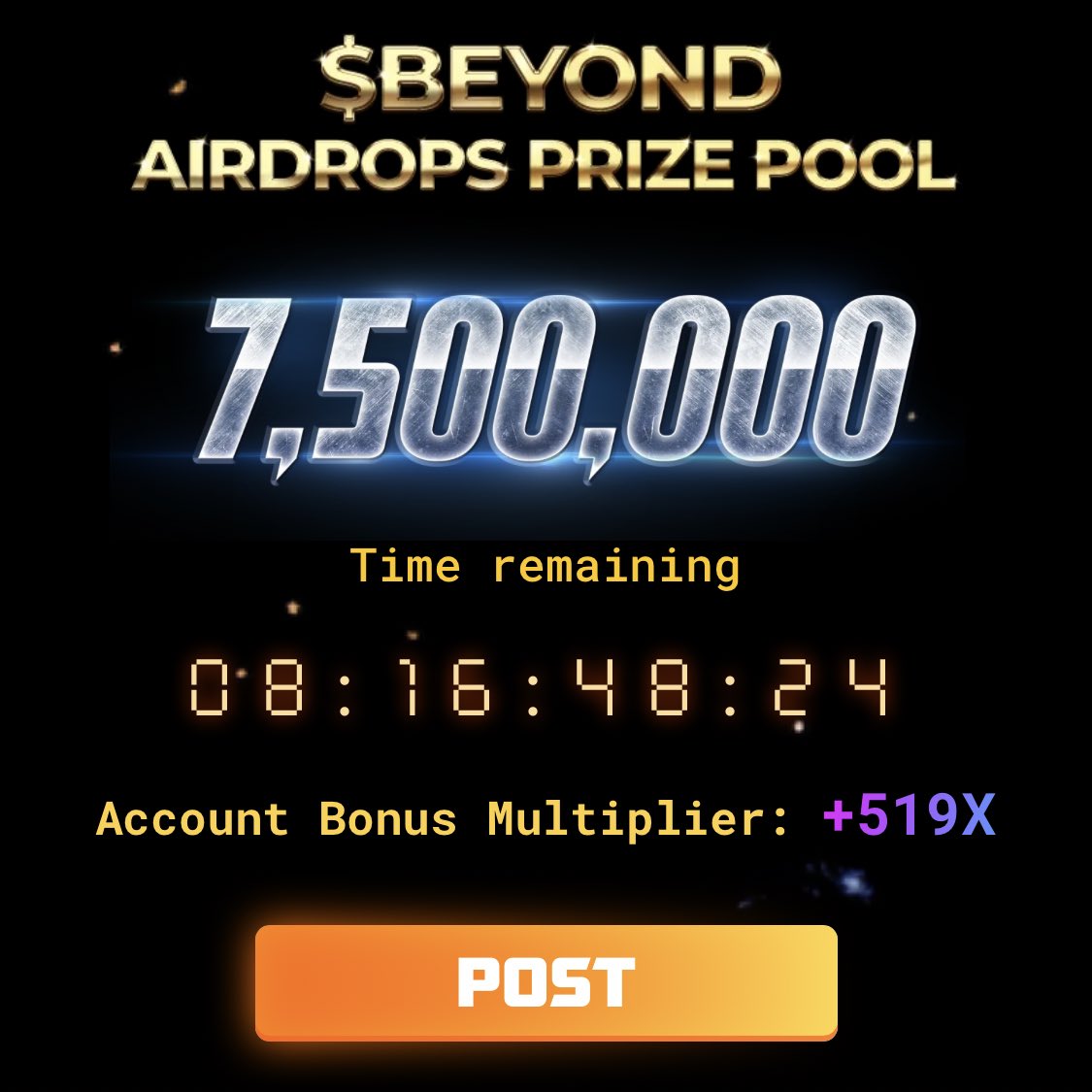 🟩 $BEYOND Season 2 🟩 I'm farming $BEYOND because I want that juicy revenue earning token from @PlayGroundCorp. LFG!!! 🟩 Engage on Tweet with $BEYOND and get +519X BOOSTER! 🟩 GO AND COMPLETE THE TASKS 👇🏽