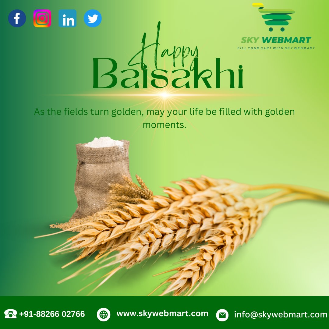 SkyWebmart's tweet photo. "Let's celebrate the spirit of Vaisakhi 🌾✨ - a time of joy, renewal, and community. May this vibrant festival bring prosperity and happiness to all! #Vaisakhi #Celebration #CommunitySpirit"

Follow us 👉 @sky_webmart !! 🔥

Visit Here:- https://t.co/pNAzsf0M5s

#skywebmart https://t.co/4HYab5q9ut