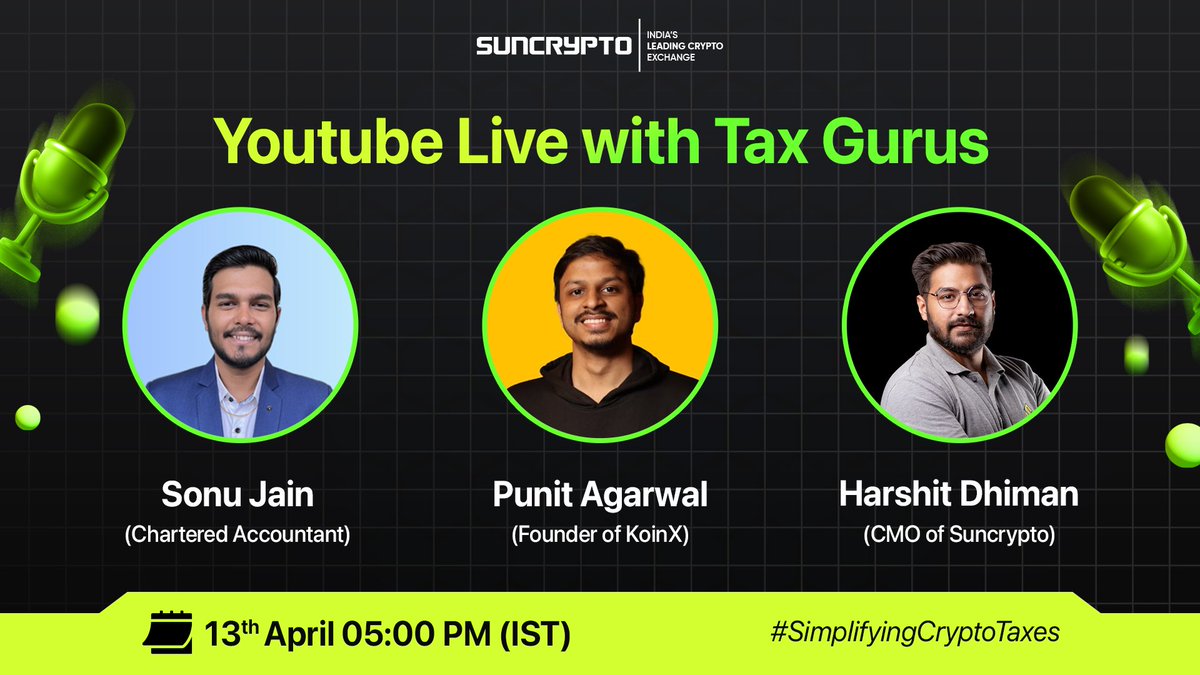 suncryptoin's tweet photo. ⏰Set up a reminder!⏰
Join our YouTube Live with Tax Gurus🤑
#suncrypto #bitcoin #CryptoNews #SimplifyingCryptoTaxes https://t.co/7Ks0RjW1h7