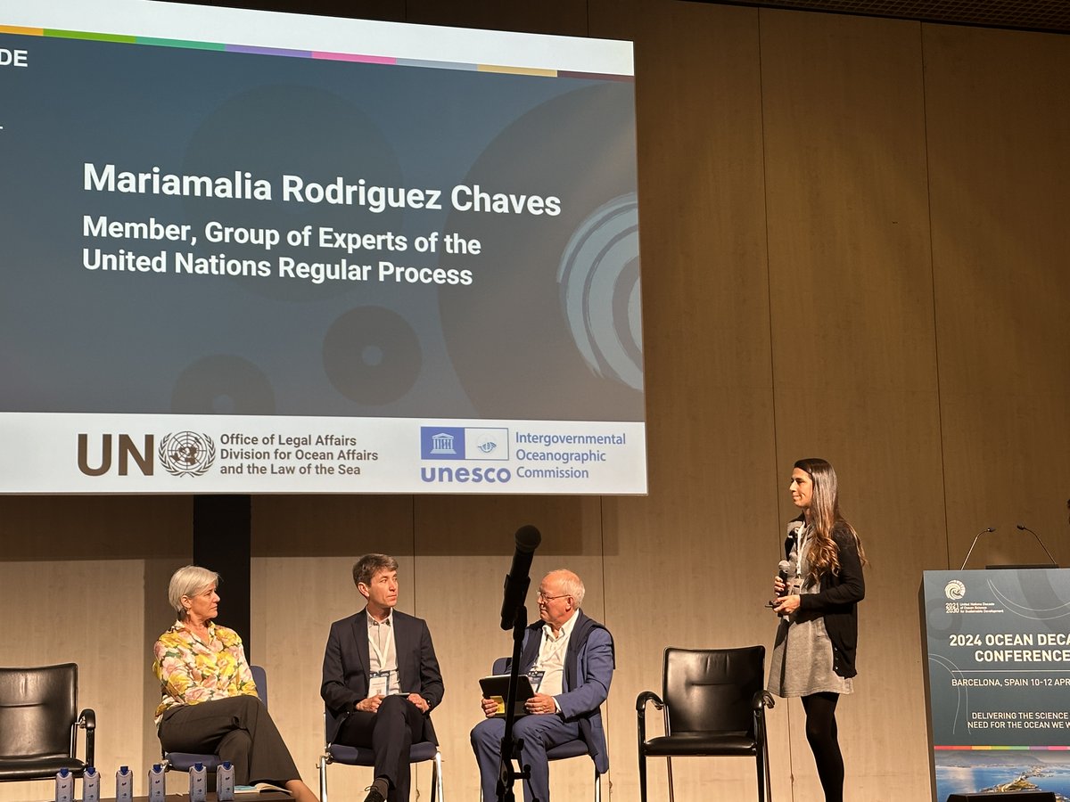 @UNOceanDecade .@MariamaliaRodr2, Member of the Group of Experts of the UN Regular Process, talked about the importance of enabling the full involvement of science within the implementation of the #HighSeasTreaty. #RaceForRatification #BBNJ #OceanDecade24