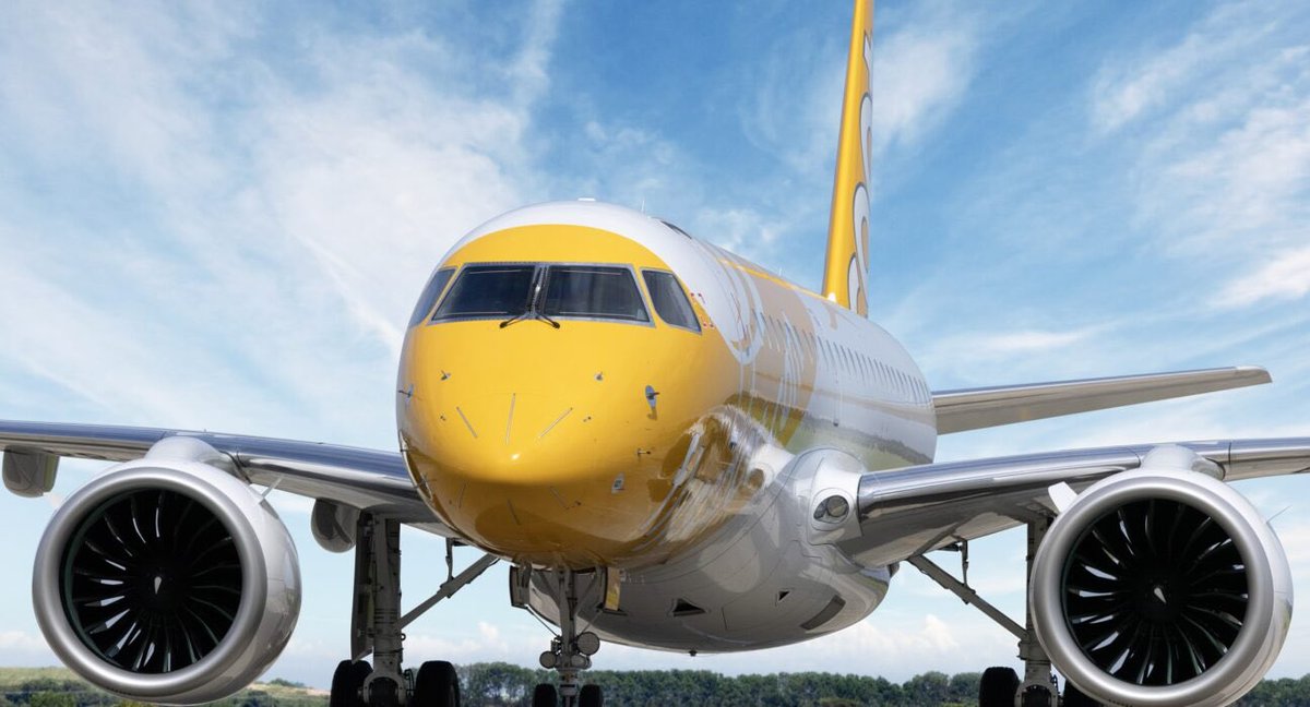 Scoot has taken delivery of its first-ever Embraer E190-E2. airwaysmag.com/scoot-first-em…