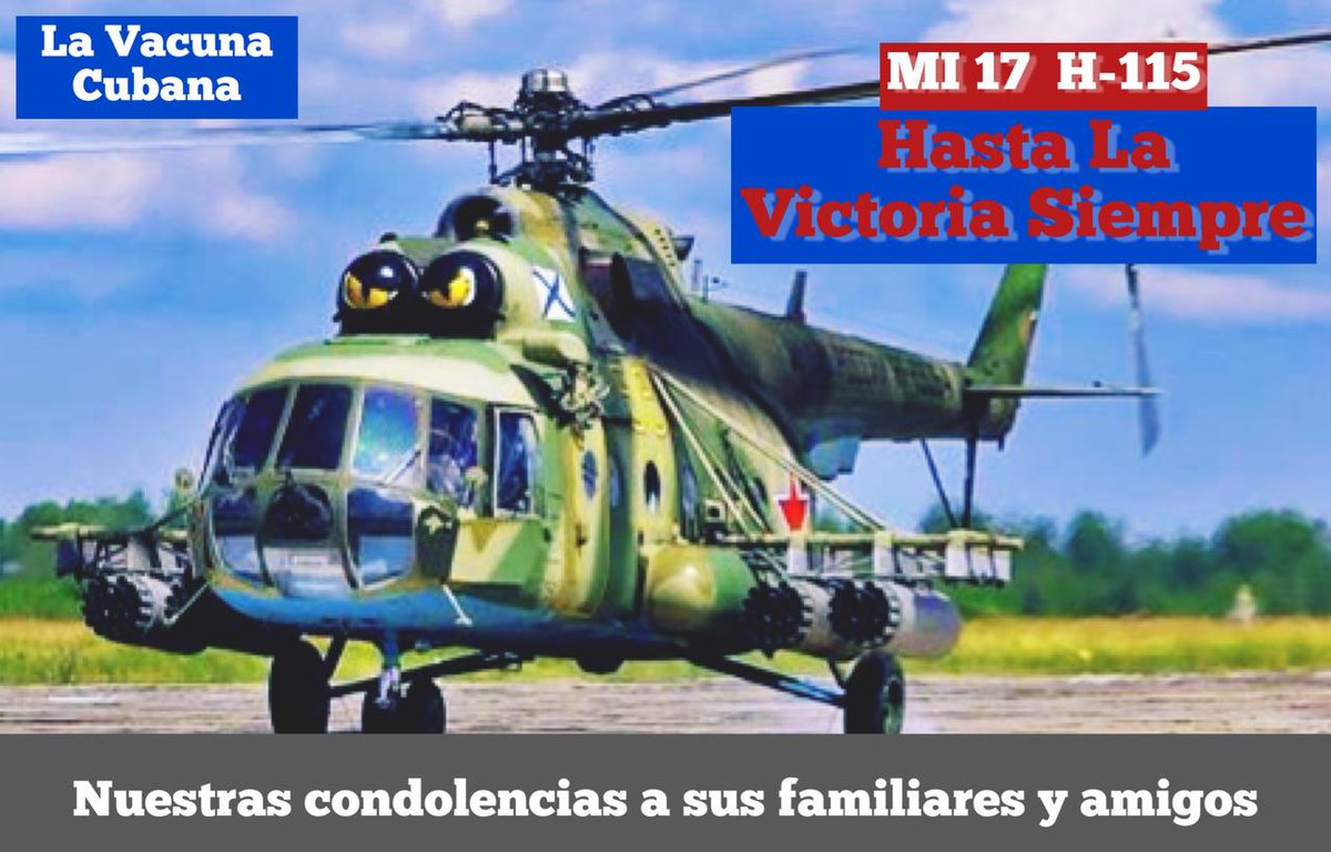 Desde La Vacuna Cubana transmitimos las mas sentidas condolencias a los familiares y amigos de los oficiales fallecidos en el accidente aéreo ocurrido en Santiago de Cuba. Nos unimos al dolor de todo un pueblo por esta sensible pérdida. #CubaHonra #CubaViveyVence