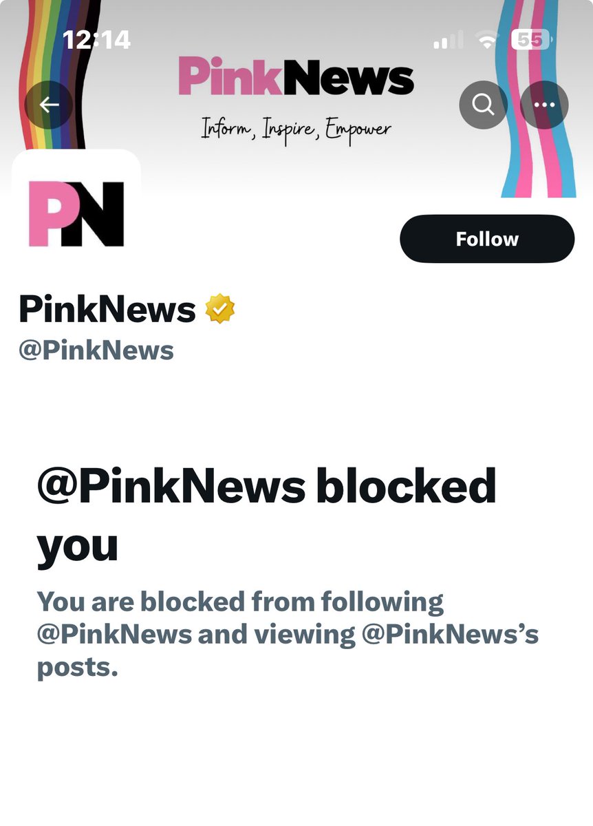 Well looks like Pink News is on lock down. #TerfsWereRight. I hope they go bankrupt.