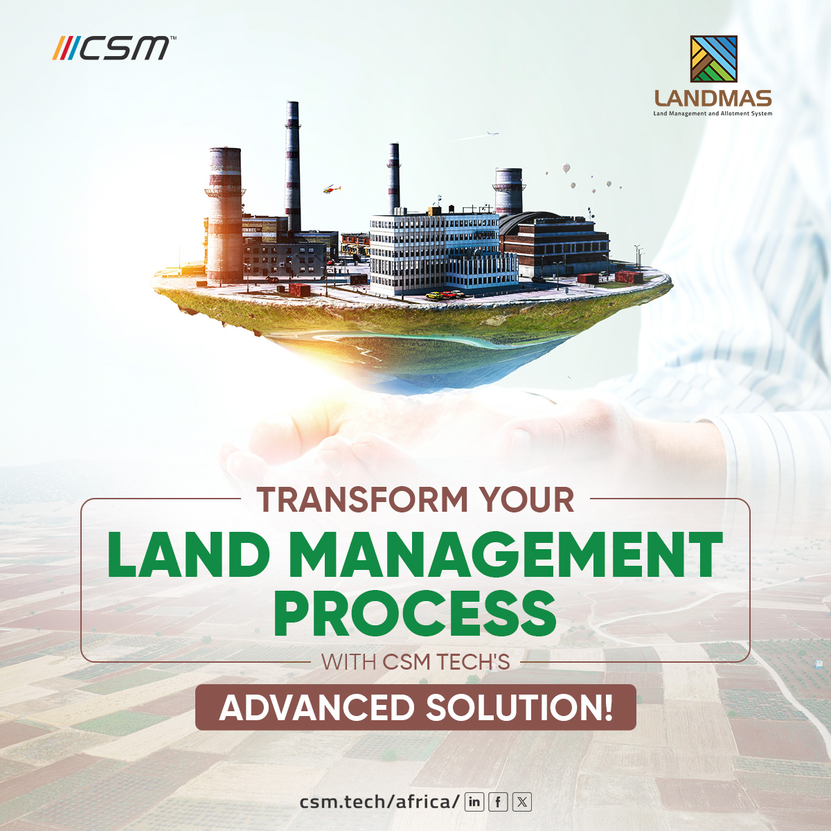 Explore CSM Tech's innovative Land Management System for streamlined processes and enhanced efficiency. 

👉Know more: bit.ly/45JwCTI  

#CSMTech #CSMTechAfrica #LandAllotment #LandAutomation #ProcessAutomation #LandManagement #LANDMAS