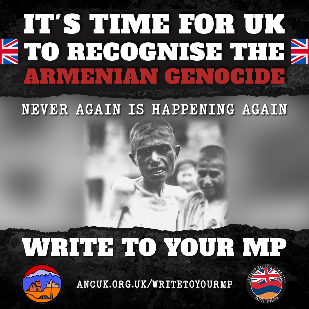 On April 24, the 109th anniversary of the Armenian Genocide will be commemorated around the world. It's time for UK to recognise the Armenian Genocide. Take action and write to your MP here: ancuk.org.uk/take-action/wr…
