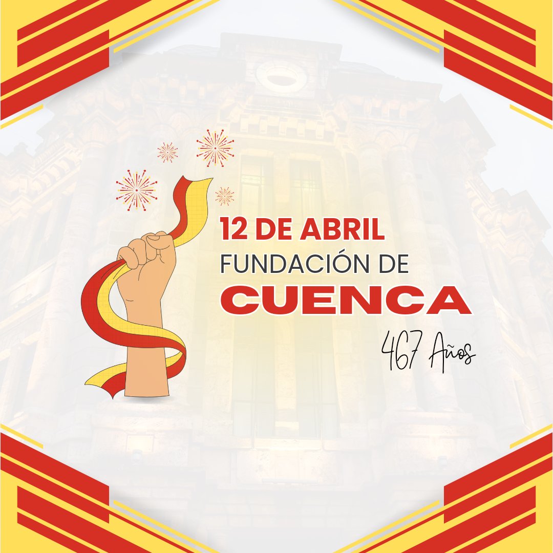 Cuenca es única, Cuenca es eterna, Cuenca es y será por siempre, dueña de su destino. Cuenca, ciudad de respeto, ciudad de valores y cultura, hoy es el momento de mostrar de que estamos hechos los cuencanos. ¡Que viva Cuenca!♥️💛 #CuencaUnida #FundaciónDeCuenca
