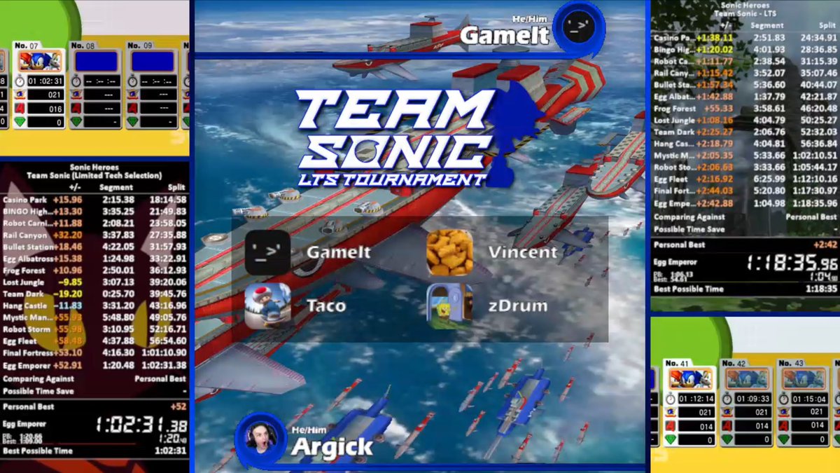 Aaaaaah bums. Eliminated from the Sonic Heroes tournament. Knew it was coming as I'm not at the level of the higher placed racers, yet! Goal for the rest of April is still to get top 10 in the Team Sonic LTS category!