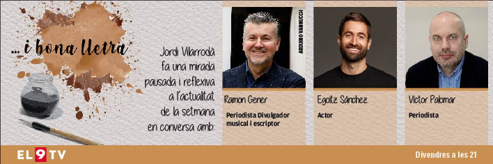 📢Avui a #IBonaLletra! 👉Ramon Gener (@ramongener), divulgador musical i escriptor 👉Egoitz Sánchez, actor 👉Victor Palomar (@vicpalomar), periodista 🎙@agustidanes 🕘 21.00 h