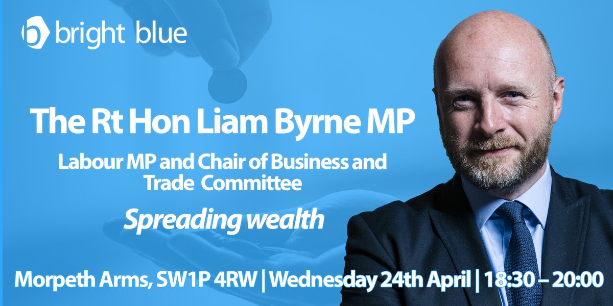 🍻 Come along to our next Drink Tank at the end of the month with the Rt Hon Liam Byrne MP (@liambyrnemp), where he will discuss, 'Spreading wealth' 📅 Wednesday 24th April 2024 ⏰ 18:30 – 20:00 📍 Morpeth Arms, SW1P 4RW ✉️ RSVP here: eventbrite.co.uk/e/drink-tank-w…