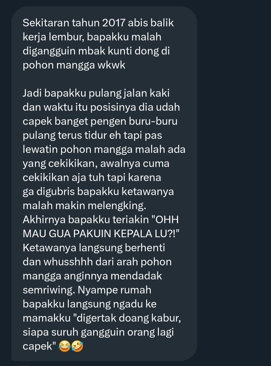 CERITA SERAM NETIJEN

Hidup lagi capek-capeknya malah digodain demit. Mana mempan 😭