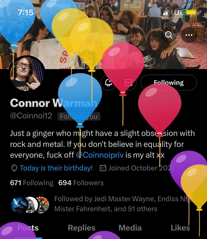 Happy birthday to one of my favorite human beings ever!!! @Coinnoi12 !!! He’s got some questionable tastes in some bands, but he is a huge supporter of NWOTHM, always has some great recommendations, and awesome to chat with!!! Love ya bro, have a great day and birthday 🤘🙏