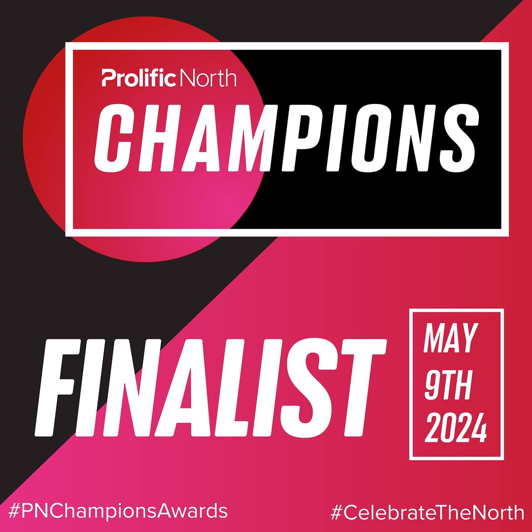 Well done to tenants @redbricks_media who have been shortlisted for the @ProlificNorth Champions Award- ‘New Agency to Watch’ .