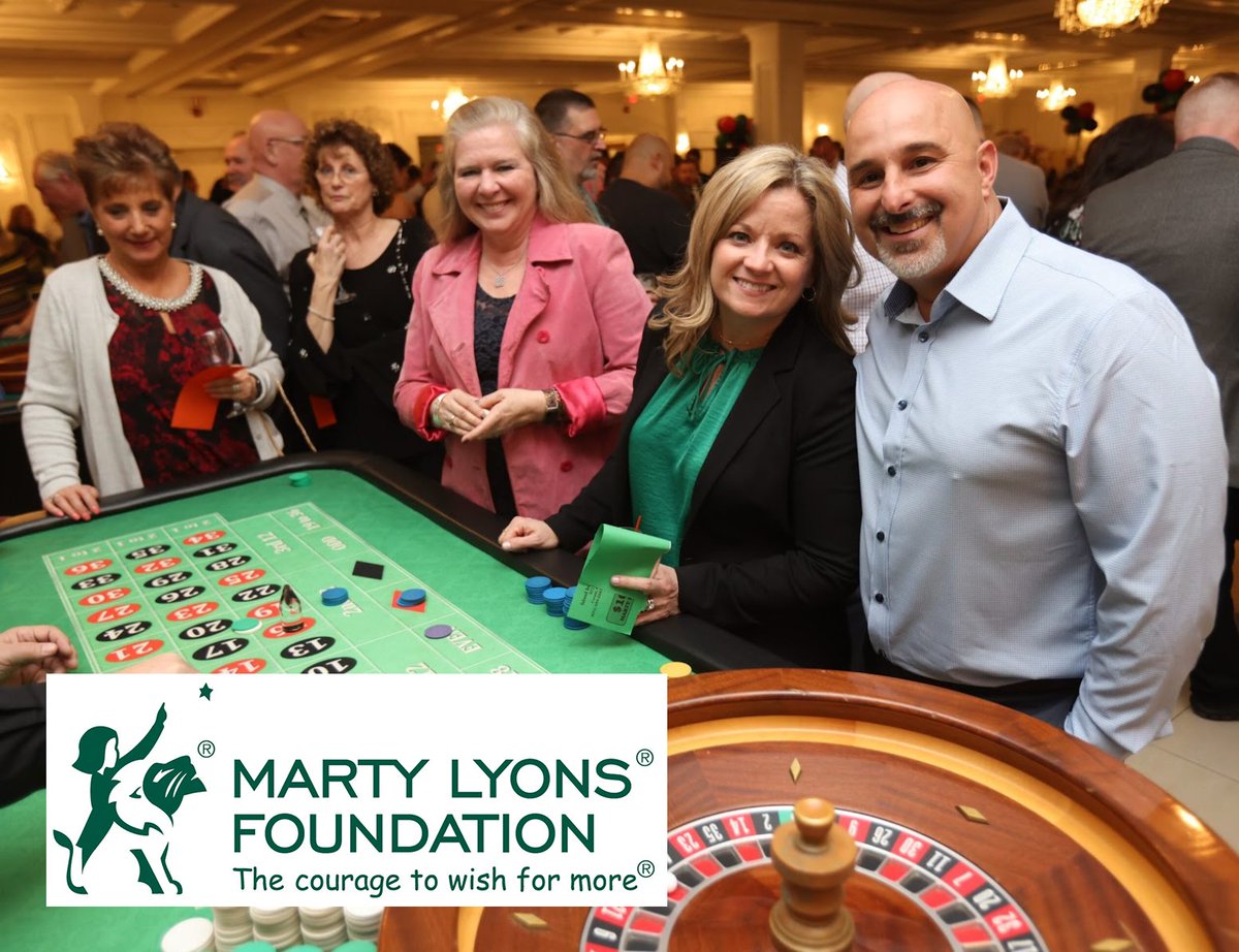 Casino Night is TONIGHT! There's still room for more. Join us for dinner, dancing, casino and more at Villa Lombardi's in Holbrook, NY to benefit the Marty Lyons Foundation. #MLFWishes #CasinoNight @VillaLombardi Sign Up: martylyonsfoundation.org/event/20th-ann…