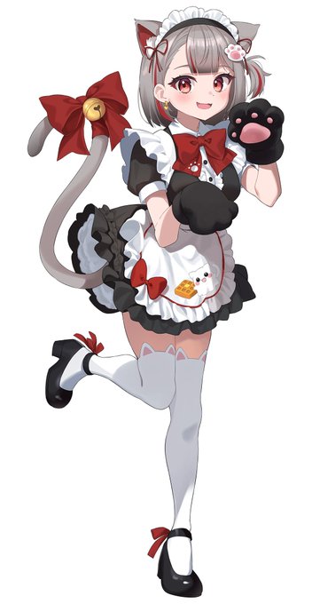 「cat girl tail bow」 illustration images(Latest)
