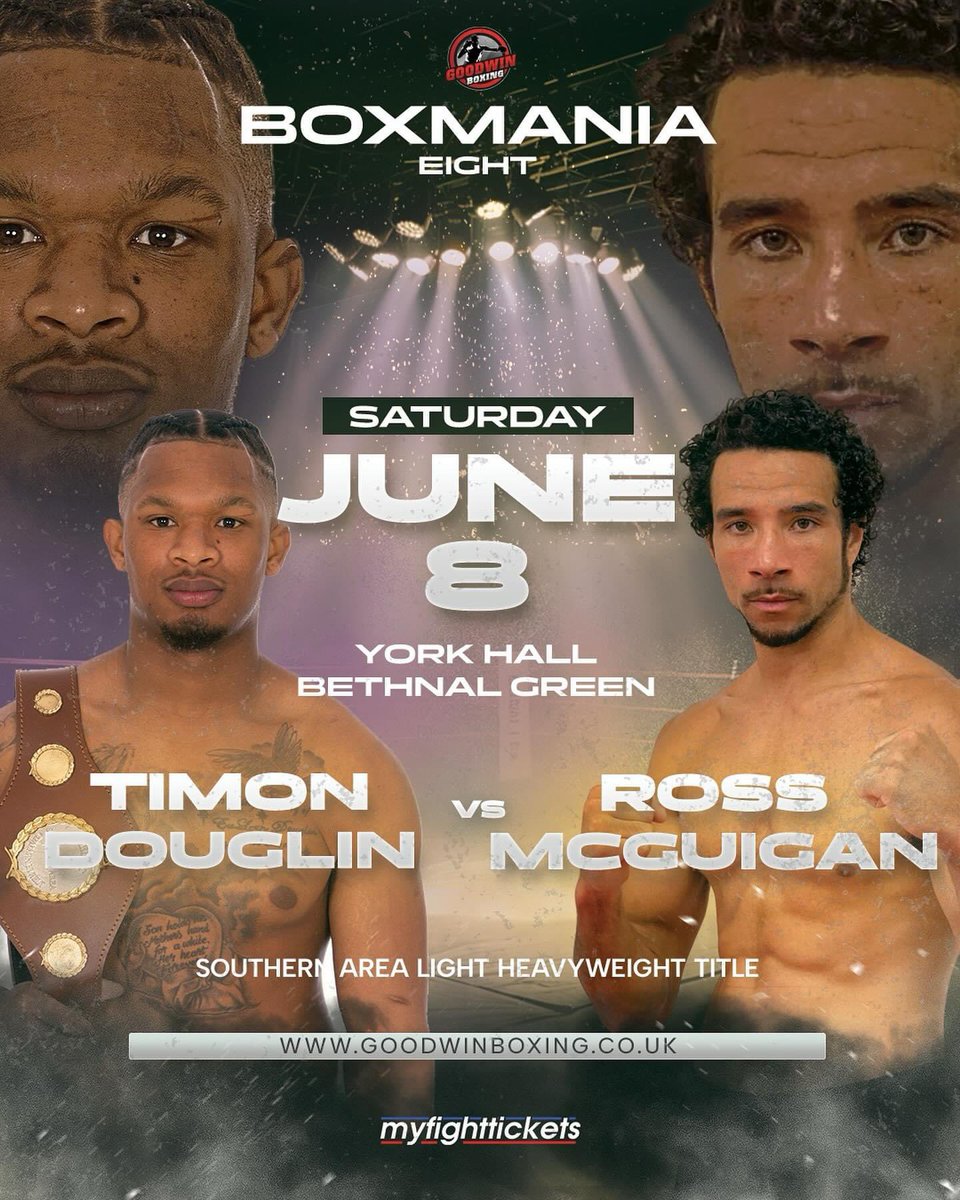 🥊 Exciting News! New Boxmania show takes place on June 8th at the iconic York Hall in London! 🌟

We’re thrilled to announce our first featured bout: @tdboxing90, coming off his KO of the year performance, defends against Ross McGuigan. 

More title fights to be announced soon.